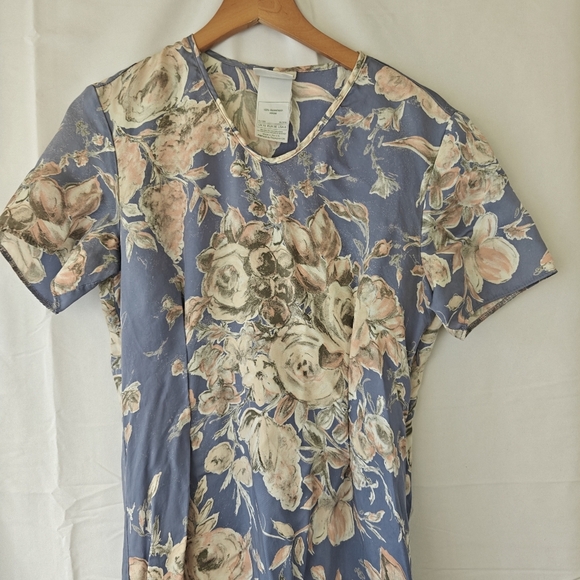 Laura Ashley Vintage Cottage Short Sleeve Floral Casual Midi Dress Size 6 - Picture 4 of 9